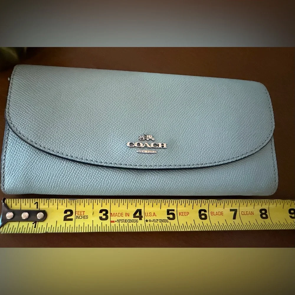 **SALE**Coach Light Blue Women's Wallet - Picture 11 of 13